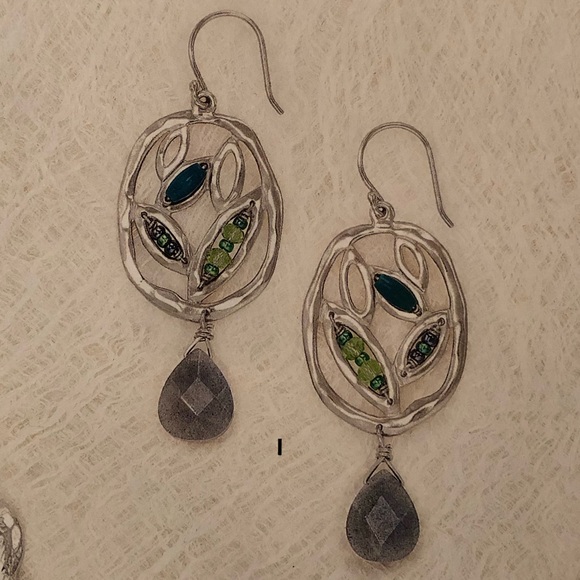 Silpada Silver, Turquoise and Labradorite Earrings - Picture 8 of 16